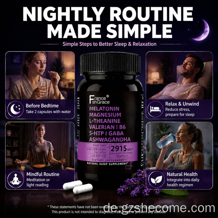 Shecome Melatonin-Kapseln zur Schlafunterstützung